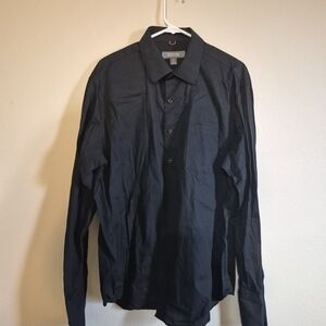 Kenneth Cole Black Casual Button Down Shirt